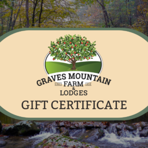 Graves Mountain Farm & Lodge Gift Certificate