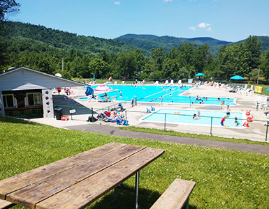 Pool at Graves Mountain Farm for Wellness Weekend