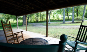 Front Porch with Rocking Chairs