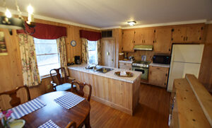 Open dining, kitchen and living area